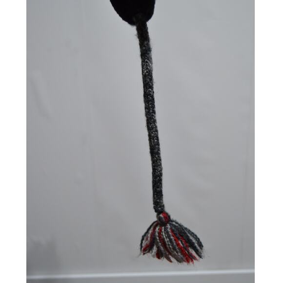 Columbia Woman's Knit Winter Beanie with Tassels Gray Red & Cream OSFM - Picture 5 of 6